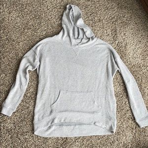 Heathered gray, light weight knit hoody
